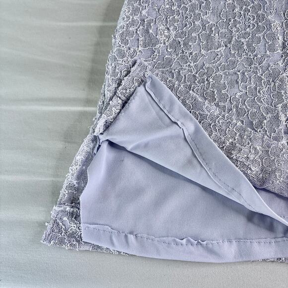 Lori Ann Montreal Lace Mini Halter Neck Dress Purple Size 2 - Picture 8 of 9